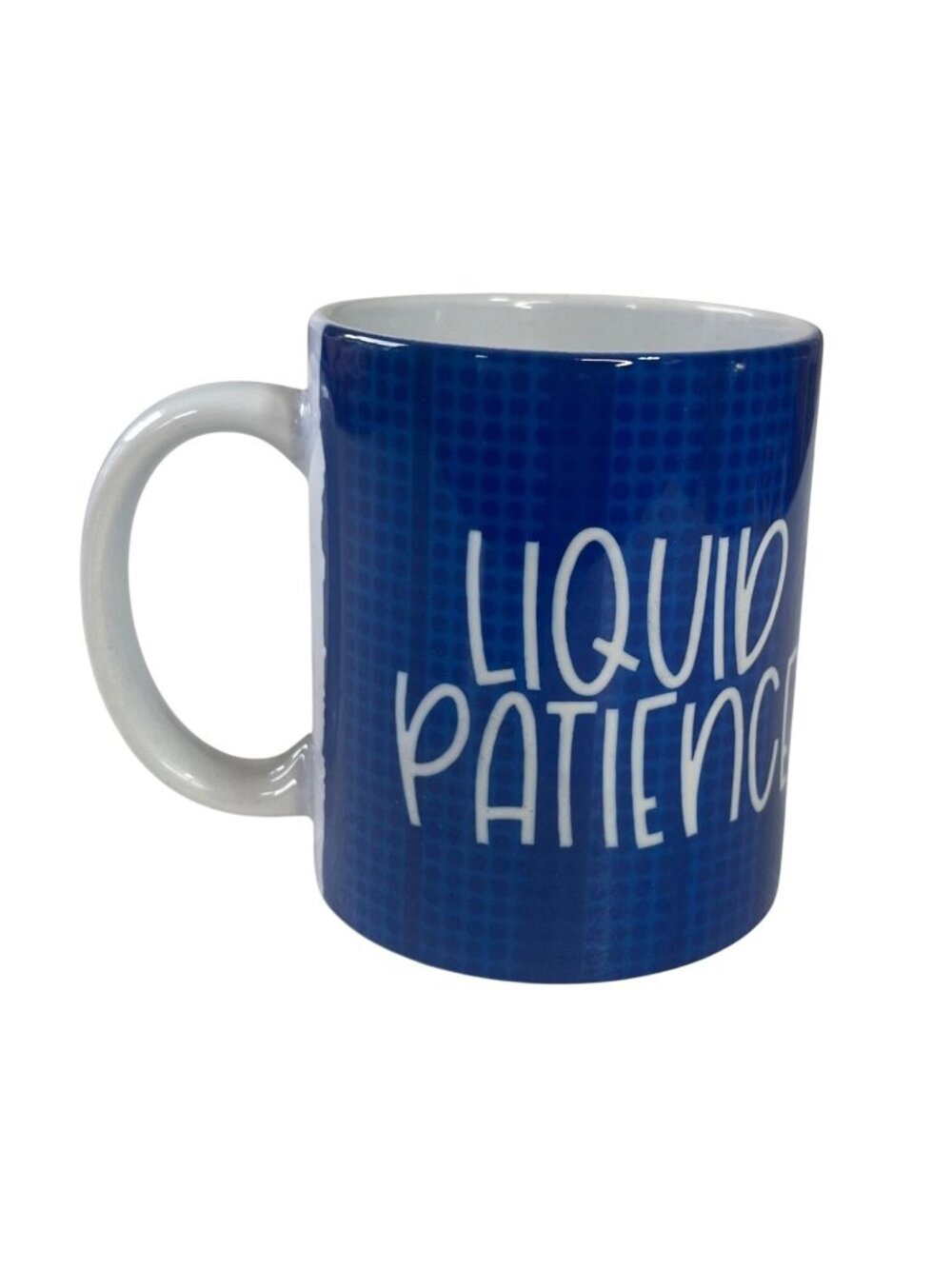 Cricut Liquid Patience Mug 12 Oz Blue White Microwave Dishwasher Safe
